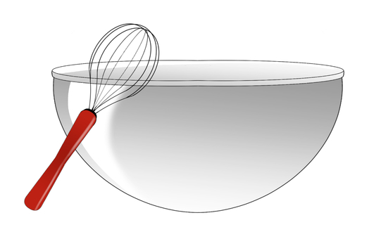 Illustration, cucina, attrezzatura, frullino per le uova, 