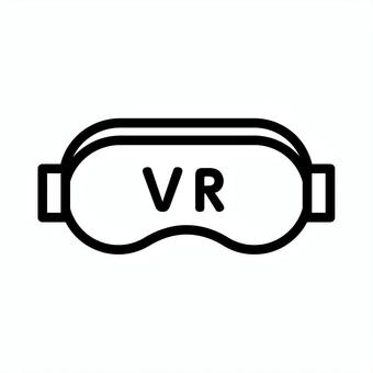 VRのアイコン アイコン,単品,モノクロ,ベクター,vr,ゴーグル,人工現実感,仮想現実,動画,3dのイラスト素材