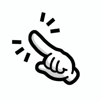 指さし 指さし,手,線画,指,挿絵,シンプル,ハンドサイン,指差し,ジェスチャー,ハンドのイラスト素材