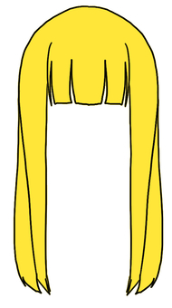 Illustration, rambut panjang, sakcara, gaya rambut, 