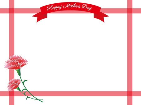 Mother's Day frame horizontal, mother's day, frame, carnation, JPG, PNG and AI