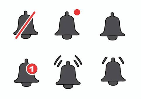 Simple bell notification set, JPG, PNG and EPS Simple bell notification set, bell, notice, icon, JPG, PNG and EPS