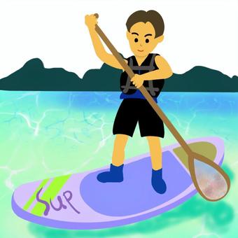 Illustration, sapp, sup, sports marinhos, 