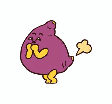 お芋_ぷぅと、自然のチカラ お芋_ぷぅと、自然のチカラ さつまいも,サツマイモ,おいも,芋,おなら,イモ,紅芋,芋掘り,秋,秋の味覚のイラスト素材