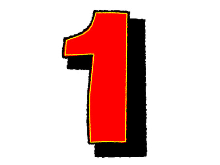 1 1 1,文字絵,数字,フォント,pop調,手描き,挿絵,ワンポイント,素材,商用可のイラスト素材