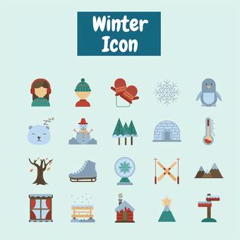 Illustration, ing mangsa, midwinter, icon, 