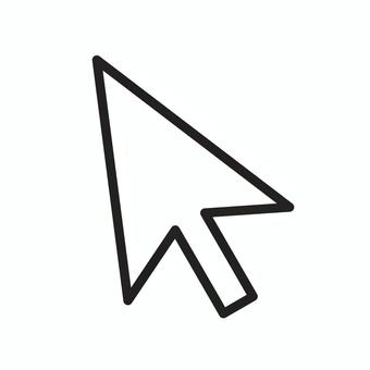 黒矢印（ポインター・枠線） ポインター,矢印,黒,カーソル,シンプル,マウスカーソル,クリック,パソコン,操作,枠のイラスト素材