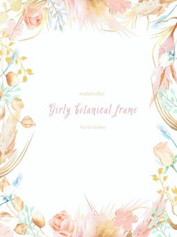 Girlish botanical watercolor background vertical, JPG, PNG and AI Girlish botanical watercolor background vertical, , JPG, PNG and AI