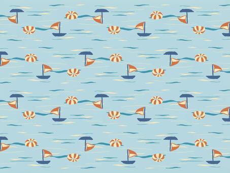 Illustration, sea, a yacht, a float, 