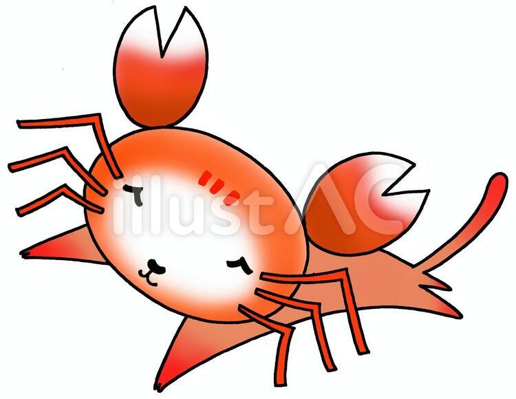 カニと猫の合体キャラ 1イラスト No 無料イラストなら イラストac
