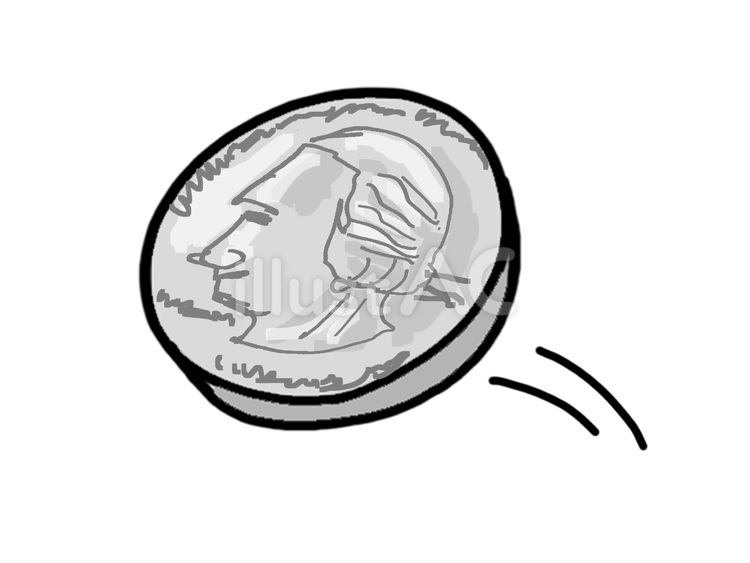 25セント硬貨 硬貨,アメリカ,お金のイラスト素材