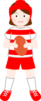  A woman playing rugby, rugby, ball, to have, JPG, PNG and AI