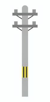 電柱アイコン2 電柱,送電,電気,アイコン,電信柱,インフラ,シンプル,単体,グレーのイラスト素材
