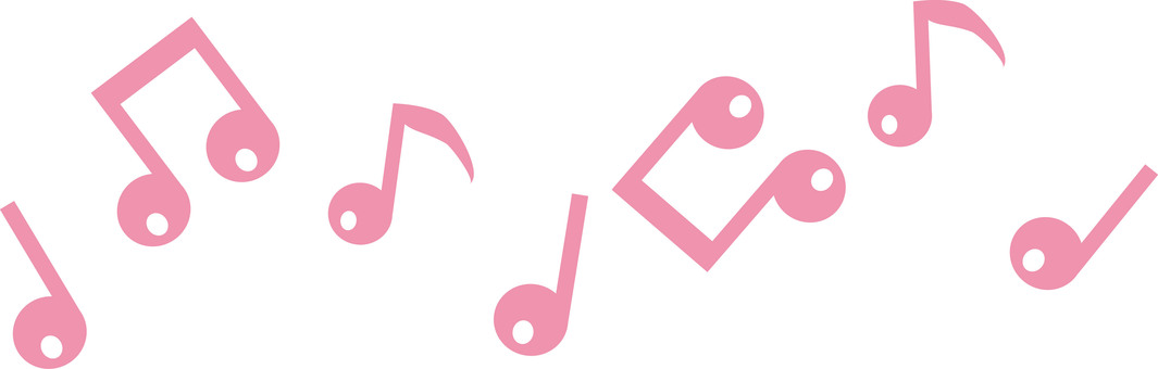 音符ライン 音符,メロディ,音楽,8分音符,罫線,線,飾り罫,ライン,あしらい,飾りのイラスト素材