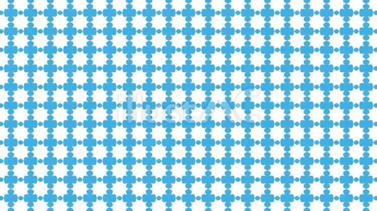 クローバー型幾何学模様　白・水色 白色,クローバー,幾何学模様のイラスト素材