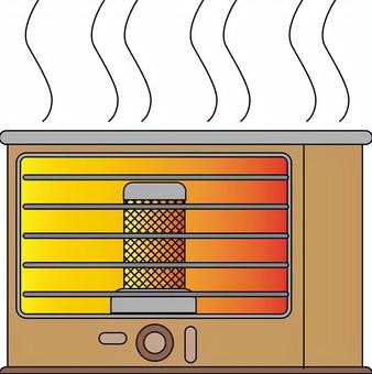 ストーブ　  ストーブ,石油,灯油,暖房,火,温かい,冬,設備,線画のイラスト素材