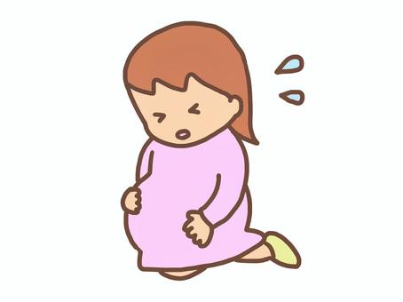 妊婦さんトラブル 人,シンプル,手書き,妊婦,トラブル,陣痛,妊娠のイラスト素材