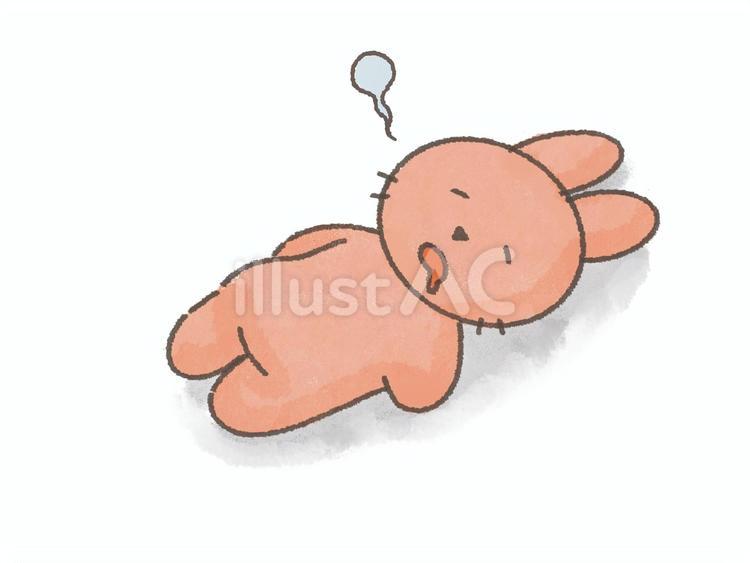 何もしたくない　無気力　うさぎ うさぎ,疲労,疲れのイラスト素材