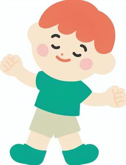 リラックスする子ども 子供,こども,人物,男の子,男子,少年,小学生,学生,児童,園児のイラスト素材