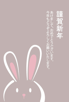 Illustration, new year's card, rabbit, years, 