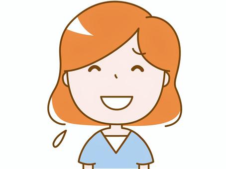 Illustration, female, bitter smile, bitter smile, JPG and PNG