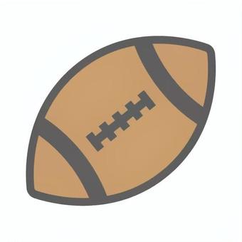 アメフトボールのイラスト素材 アメフト,アメリカンフットボール,ボール,スポーツ,運動,体育,球技,かわいい,シンプル,球技大会のイラスト素材