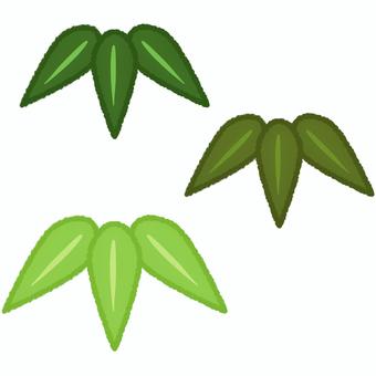 竹の葉アイコンセット　1 竹,セット,竹の葉,葉っぱ,笹の葉,リーフ,自然,アイコン,シルエット,飾りのイラスト素材