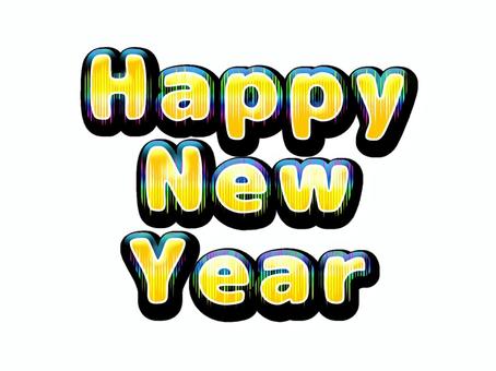 Happy New Year【黄色】