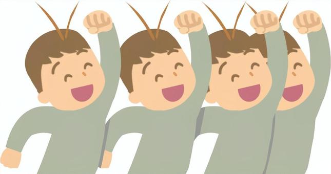 群がるイナゴ投資家 イナゴ,投資家,株主,トレーダー,マネ,従う,群がる,男性,喜ぶ,触角のイラスト素材