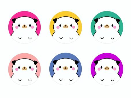 ふわふわなパグ 犬,ふわふわ,パグ,シンボル,甘えん坊,キャラクター,イラスト,手描きのイラスト素材