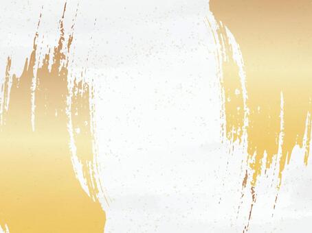 金下地02 筆,金色,和紙,和風,金,枠,紙,ギザギザ,テクスチャー,クリーム色のイラスト素材