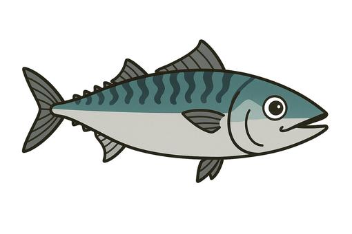 サバのアニメ風イラスト