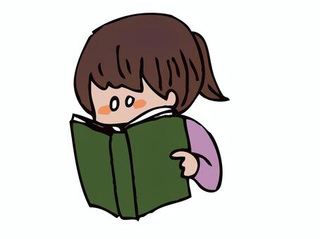 看書的女孩, 人物, 女子, 一个例证, JPG, PNG 和 AI
