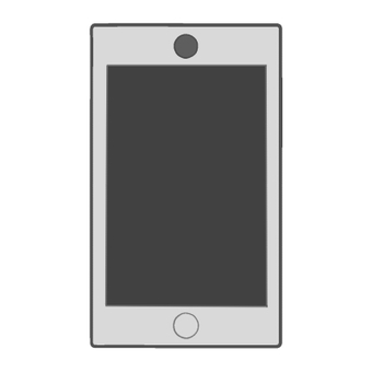 スマートフォン スマートフォン,日常生活,電子機器,長方形,丸,画面,黒,カメラ,ボタン,手書きのイラスト素材