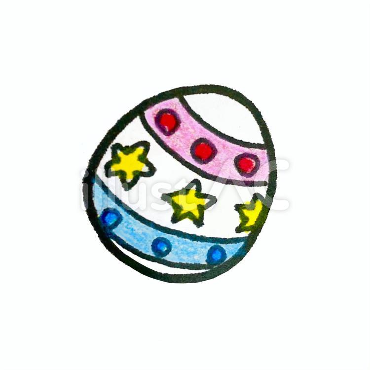 ピンクと水色のイースターエッグ エッグ,イースターエッグ,たまごのイラスト素材