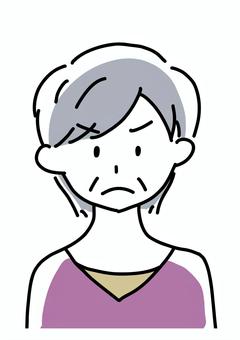 怒るシニア女性 怒る,女性,シニア,高齢者,おばあちゃん,激怒,イライラのイラスト素材