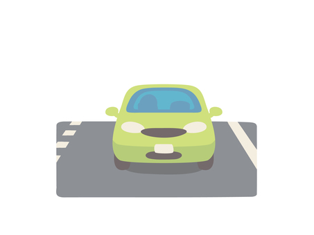 道路を走る車 車,走行,運転,移動,道路,交通,普通車のイラスト素材