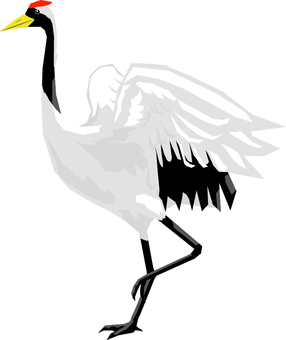 鶴のイラスト 鶴のイラスト 鶴,鳥,脊椎動物のイラスト素材