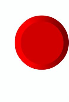 ３D文字記号赤丸 丸,ボタン,記号,立体,3d,赤,デザイン,アイコン,装飾のイラスト素材