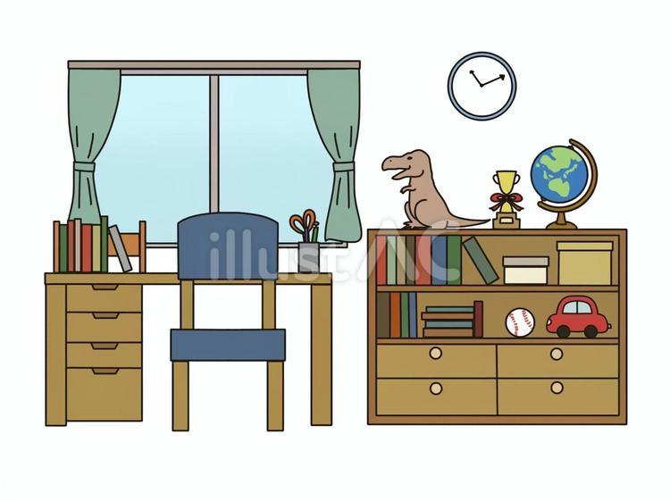 子供部屋(男の子) 子供部屋,部屋,家具のイラスト素材