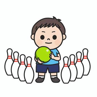 ボーリング大会でストライクを狙う男の子1 ボーリング大会でストライクを狙う男の子1 ボーリング,ボウリング,ボーリング場,レジャー,遊び,大会,ストライク,ピン,ボール,球のイラスト素材