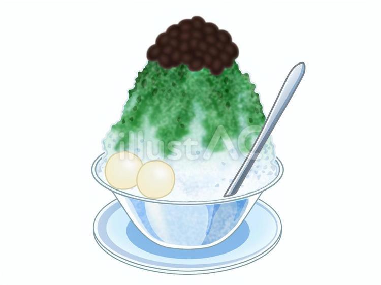 抹茶のかき氷 かき氷,抹茶,緑のイラスト素材