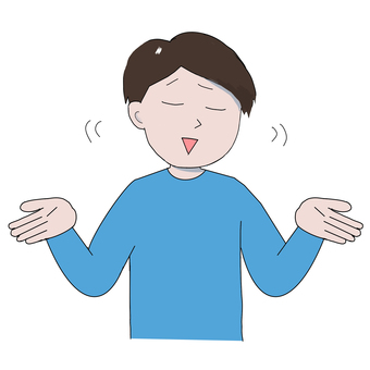あきれる男性 あきれる,男性,首を振る,否定,馬鹿にするのイラスト素材