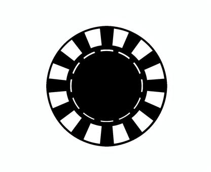カジノチップ　黒 カジノチップ,ギャンブル,カラフル,ポーカーチップ,おもちゃ,ゲーム,カジノグッズ,ボードゲーム,テーブルゲーム,カジノクラブのイラスト素材