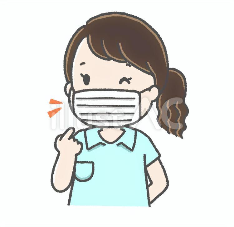 マスク　介護スタッフ 介護士,介護スタッフ,ヘルパーのイラスト素材
