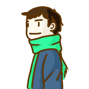 Illustration, scarf, man, juvenile, 