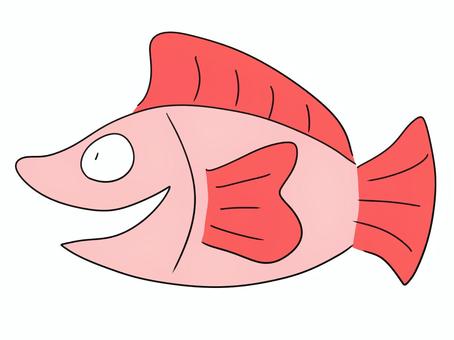 赤い魚のイラスト 魚,さかな,生き物,魚介類,海の生き物,赤,動物,泳ぐ,海,アイコンのイラスト素材