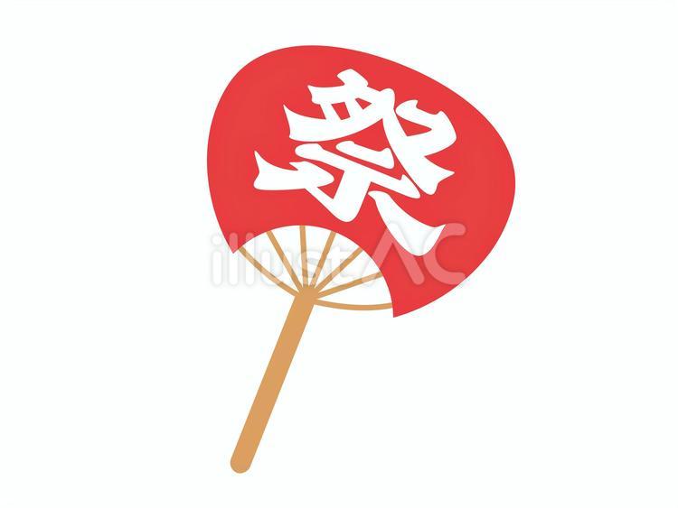 祭のうちわ 祭り,うちわ,夏のイラスト素材