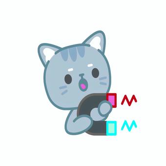 イラスト043 イラスト043 猫,磁石,サイエンス,物理,実験,学習,科学,キャラクター,かわいい,イラストのイラスト素材