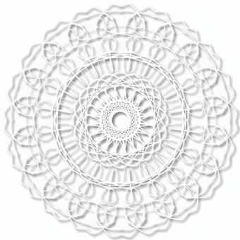 Illustration, race, crochet, white, 